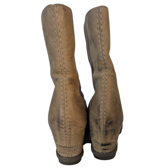 Sorel tan wedge high heel lace-up boot - Picture 6 of 12